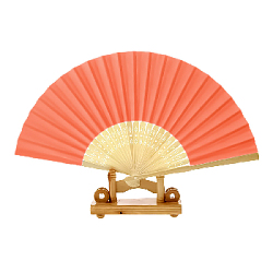 Веер для декора 38 х 21 см, оранжевый