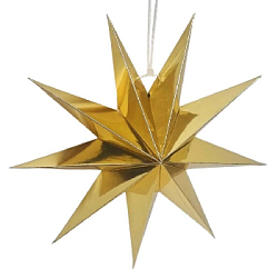 Звезда 30 см девятиконечная, золото
