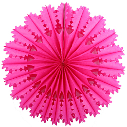 Снежинка ажурная 50 см малиновый