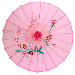 Китайский тканевый зонтик прозрачный с цветом 76х55см, №7