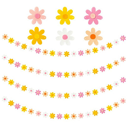 Гирлянда фетровая на нитке "Маргаритки" 7х7см х 18 шт, 2 м, №1 